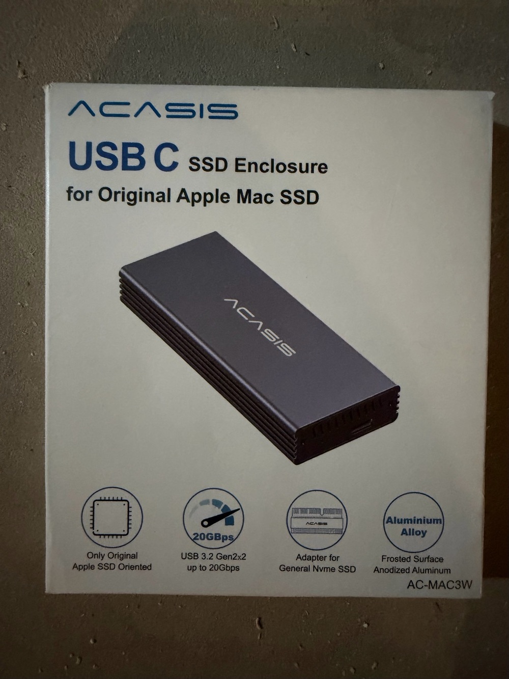 ACASIS USB-C SSD Enclosure in Dark Gray